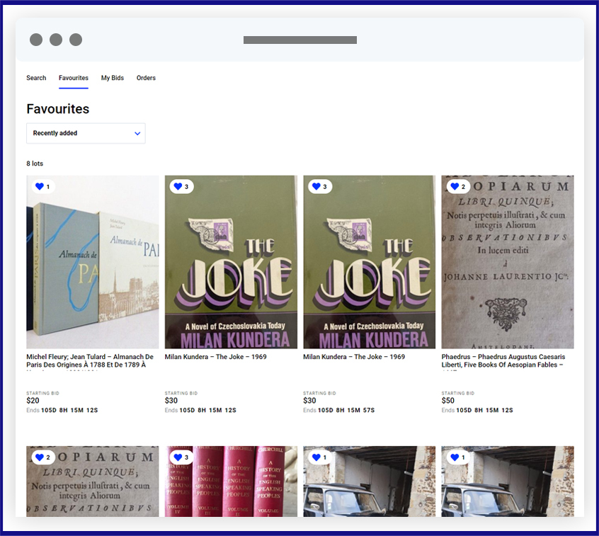 Buyer dashboard Ultimate Auction Theme