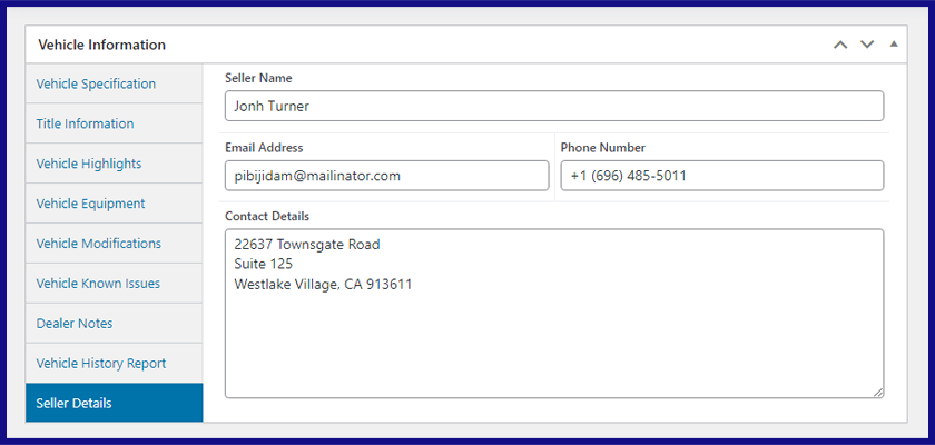 Graphic showing seller details, likely related to an online auction platform or listing information